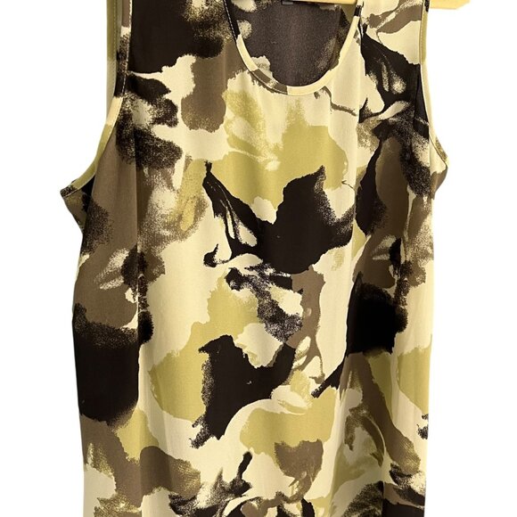 Lisa Rinna Collection QVC Womens Camouflage Sleeveless Top M 100% Polyester - Picture 2 of 5